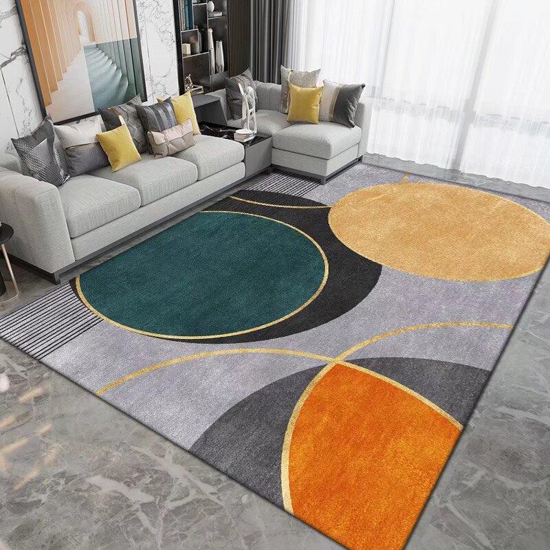 Nordic Geometric Living Room Decoration Soft Carpet Home Sofa Area Non-slip Large Rugs Bedroom Lounge Thickening Plush Floor Mat