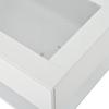 100*50*35cm Coffee Table, High Gloss Sofa Table, Living Room Table with Drawers, Coffee Table with LED Light, Glass Top, White