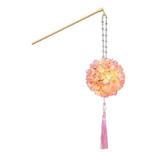Hydrangea Lantern DIY Kit Kit, Handheld Glowing Chinese Style Flower Handmade Folk Art Craft for Mid Autumn, Traditional Festival Activity Kids Autumn