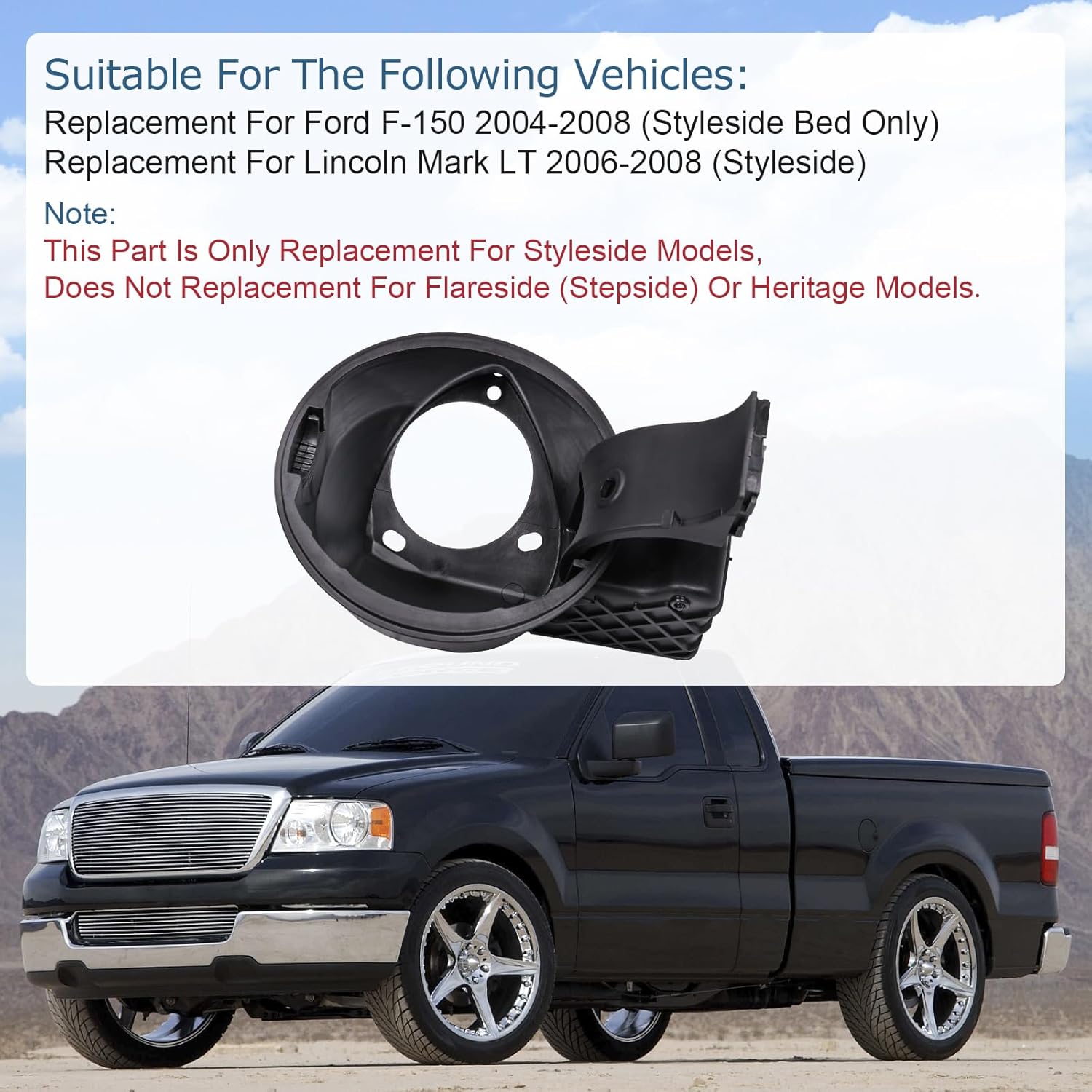 

JDMSPEED Новый лючок бензобака с корпусом 4L3Z9927936BA Замена для Ford F-150 2004-2008