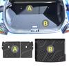 Car Trunk Mat For Hyundai Kona Electric 2023-2025 TPE Rear Seat Backrest Mat All Weather Waterproof Cargo Liner Trunk Floor Mats