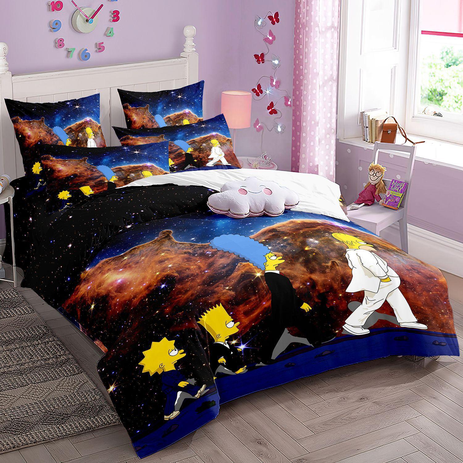 Three-piece Bedding Set 3d Digital Printing Quilt Cover 135*200cm