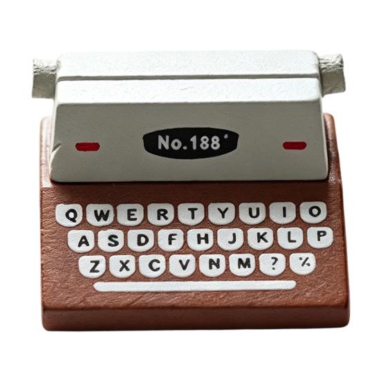 Retro Wooden Typewriter Memo Clip Vintage Desk Place Card Holder 1 Pc