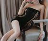 Sexy Open Seductive One-piece Net Dress Pure Desire Stockings Free Cover Buttock Skirt Woman
