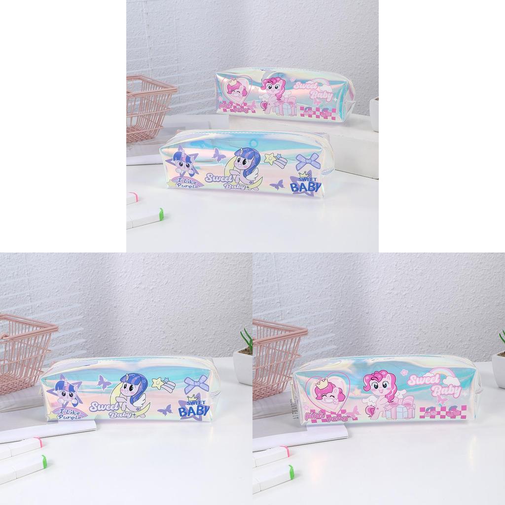 Süßes Pony Transparenter PVC-Federmäppchen Mit Großem Fassungsvermögen Für Schüler