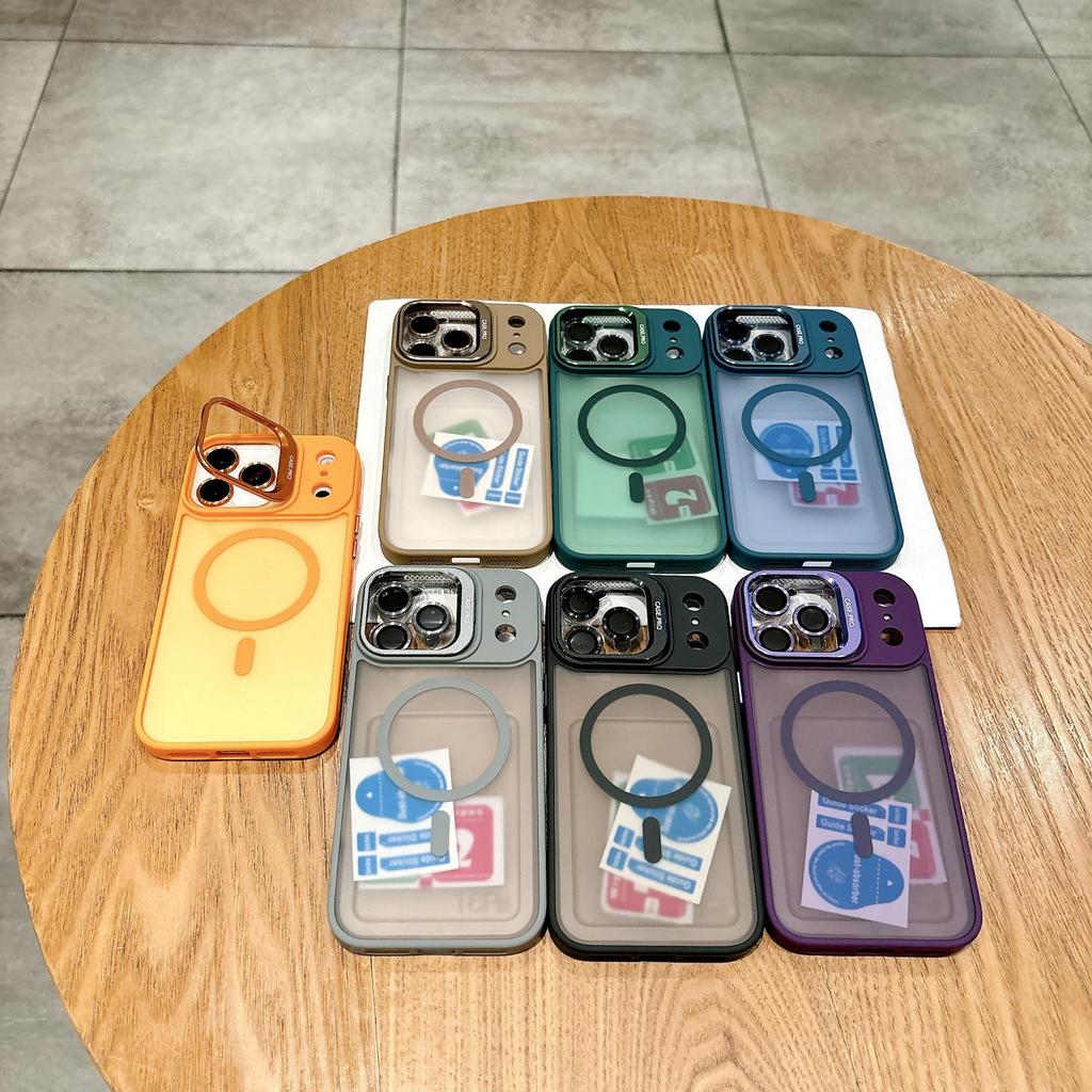 Compatible iPhone 17 Pro Max Lens Holder Case - Anti-slip Apple 16 PM Protective, Transparent Magnetic Design for Model 15.
