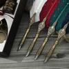 Vintage Signature Pen Calligraphy Pen for Writing, Delicate Gift Fancy Pen Feather Calligraphy Pen Set Luxury Quills Pen
