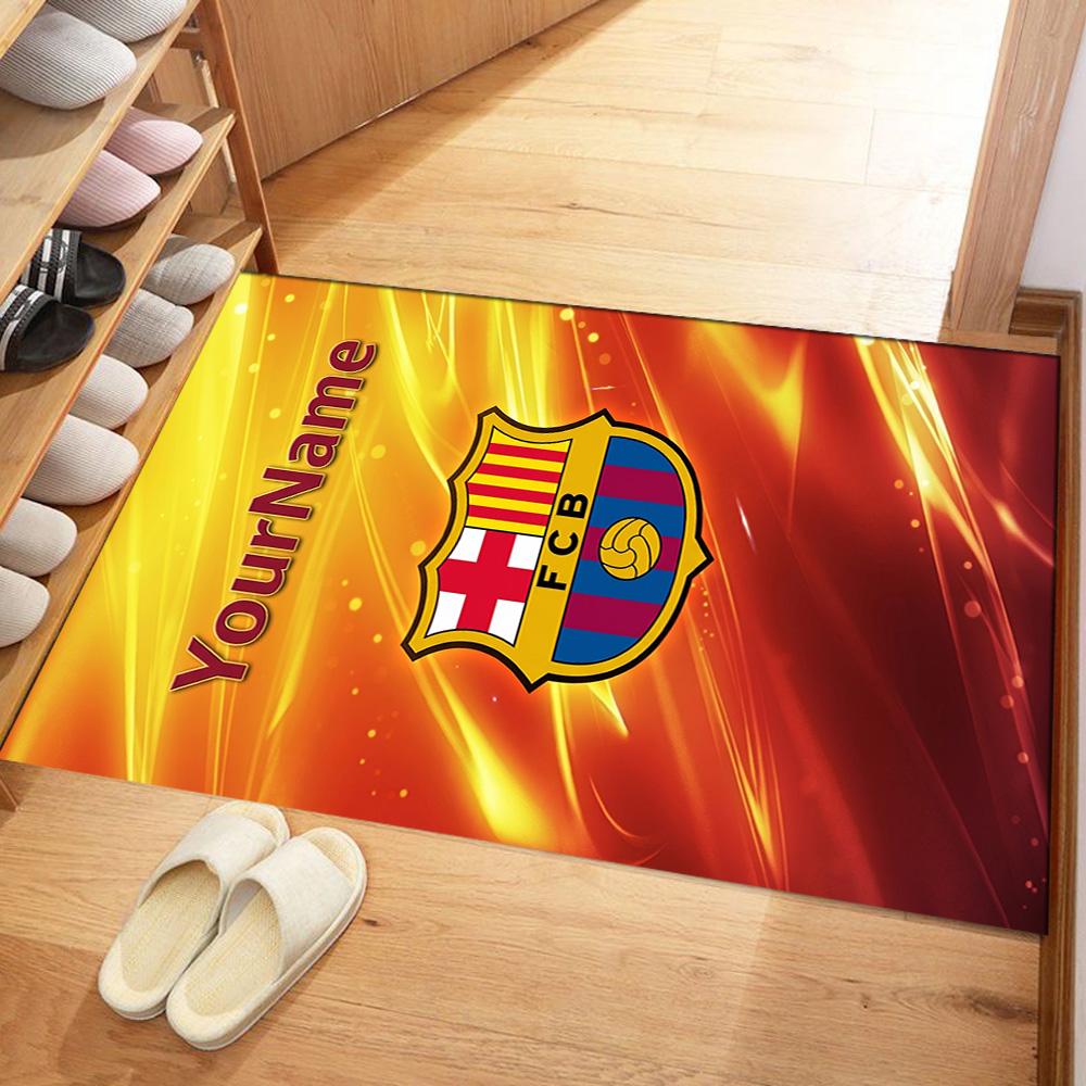 Fc Barcelona Personalized Name Carpet Suitable for Dining Room Outdoor Game Room Hallway Antislip Carpet Decorate Offices Spiritual Gift