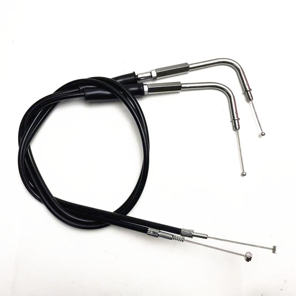 Extended Throttle & Clutch Cables for Harley XL883/1200/X48 Dyna Fat Boy