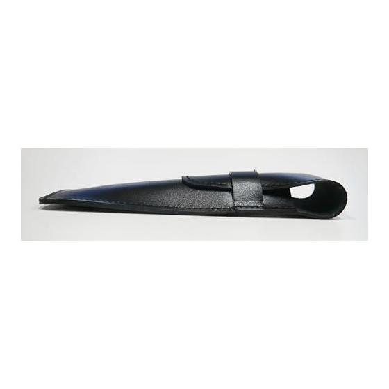 2 Pack Slim Genuine Leather Pen Case Black, Stylus, Euro Style Brass Parts, Knock Type Mechanical Pencil Set, Black T23-ASB708-NXS-B-2, Genuine