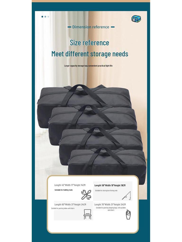 Portable Wear-Resistant Outdoor Fishing Bag for Car, Awning Pole & Tent Storage