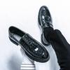 Men's Tassel Black Business Loafers Autumn New One-pedal Blue Men's Shoes Formal Banquet Dress Leather Shoes