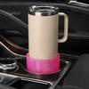 Anti Scald Cup Cover Glitter Silicone Boot for 40oz Tumblers, Non-Slip Sleeve 7.5cm Diameter Jelly Wrap Base Water Bottles, Translucent Tumbler Cover,