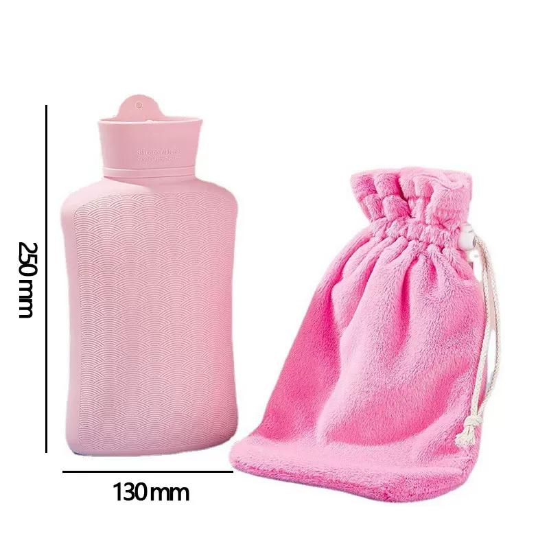 Bear Palm Silicone Hot Water Bag Water Injection Mini Small Size Portable Microwave Oven Heating Belly Cute Hot Water Bag