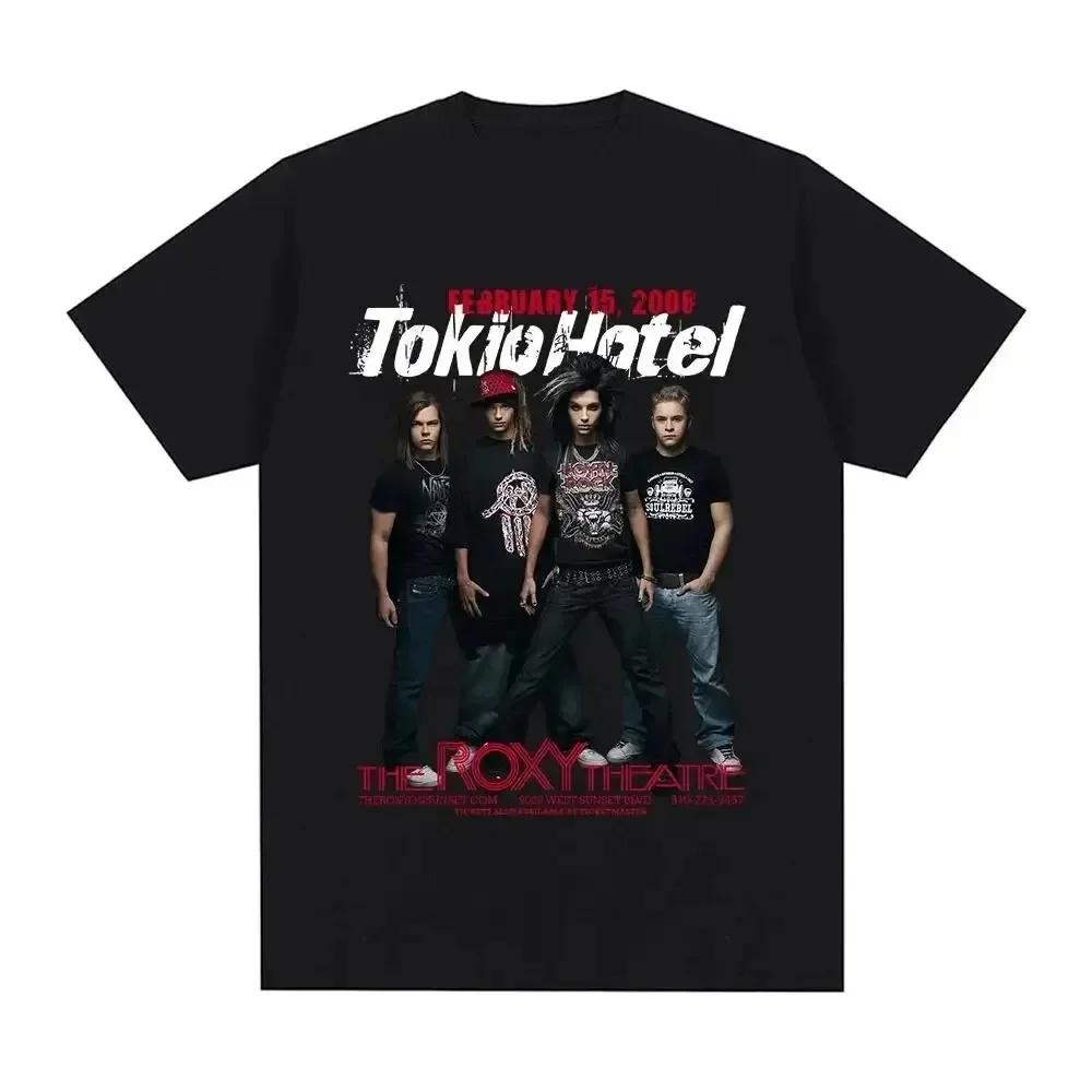Rock Band Tokio Hotel Kaulitz Print T-Shirt Trend Kurzarm T-Shirt Herren Damen Hip Hop Streetwear T-Shirt Kleidung M