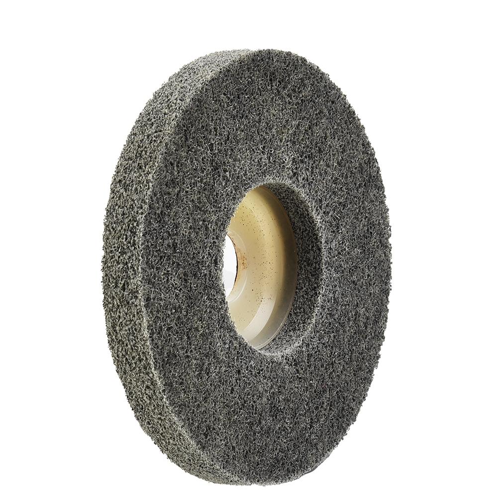 Dark Gray Nylon Fiber Polishing Buffing Wheel Disc Pad For Metal Wood 100mm/ 4