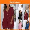 Stylish Women Summer Smock Dress With 3/4 Sleeve For Casual Beach Outings And Holidays