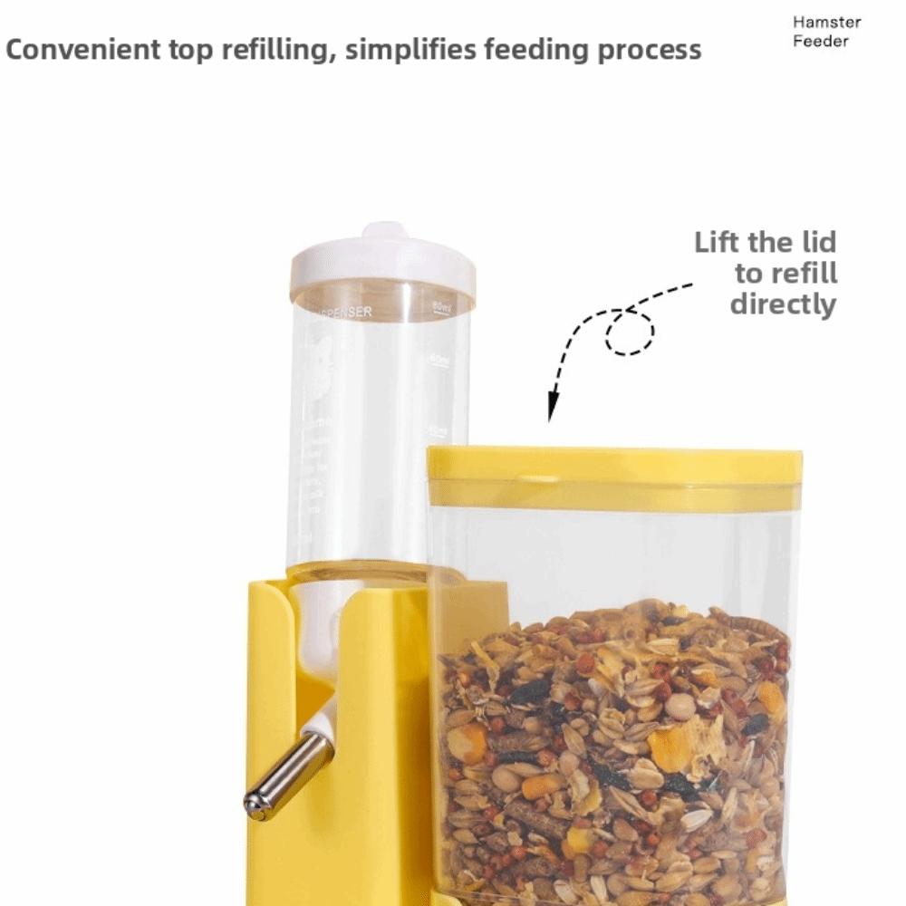 2 IN 1 Design Auto Pet Feeder Large Capacity Rabbit Feeding Tool Small Pet Care