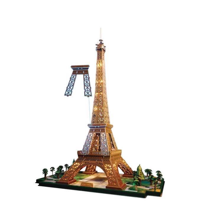 4D Build - Puzzle 3D - Tour Eiffel lumineuse - 252 pièces - 90cm - dès 12 ans