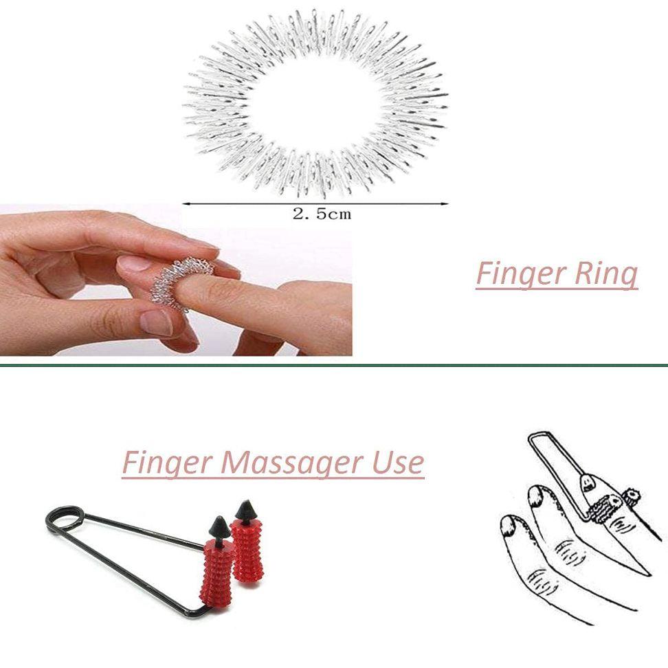 ACS ACUPRO HEALTH CARE SYSTEM Acupressure Wooden Manual Massager & Sujok Therapy Combo Kit