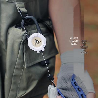 Tactical Easy-Pull Retractable Steel Wire Keychain - Multifunctional Anti-Loss Rope for Camping