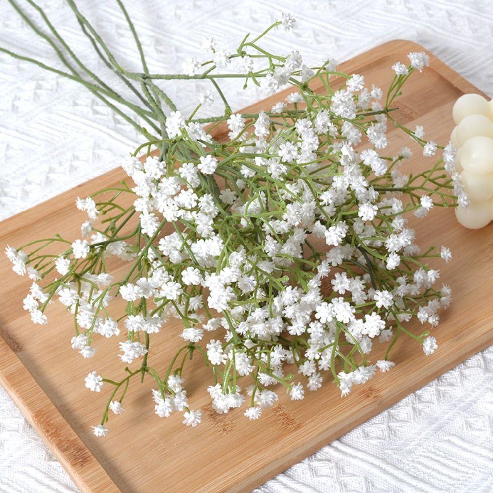 Soft Rubber Gypsophila Flowers 52cm Length Simulated Flower Wedding Party Decoration