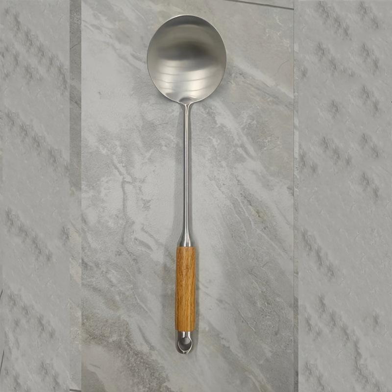 Stainless Steel Spatula & Slotted Spoon Set with Polished Finish and Rosewood Handle