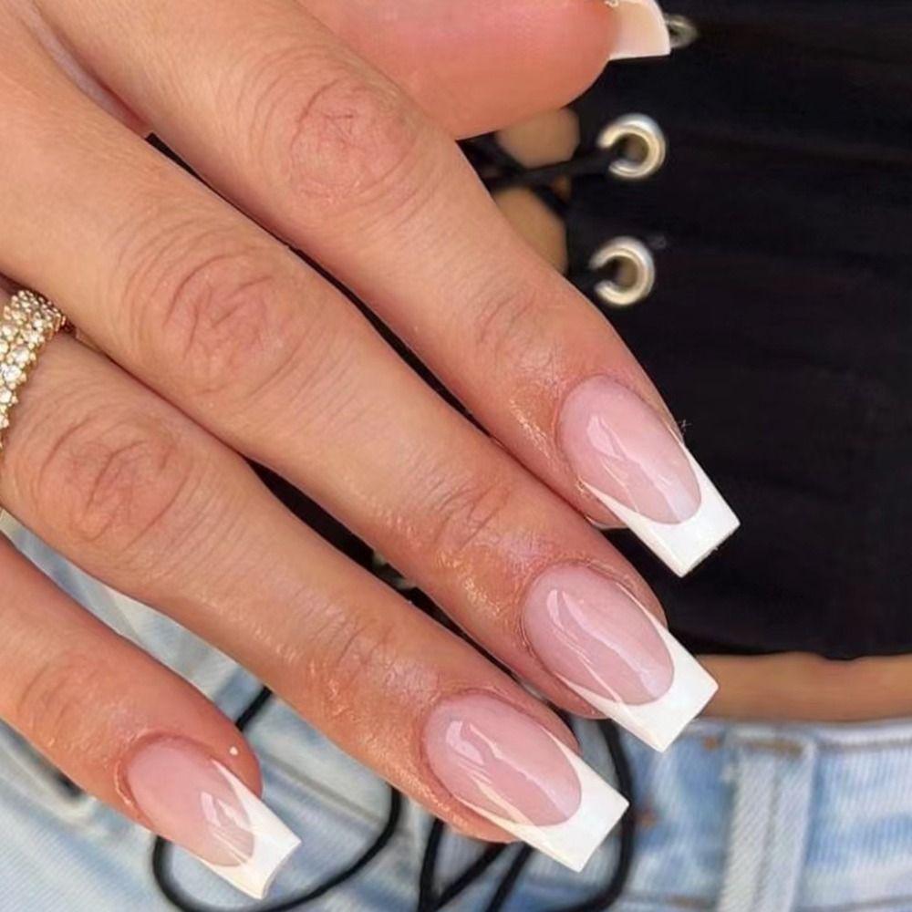 

French Fake Nails Full Cover Nail Tips Fashion False Nails DIY
