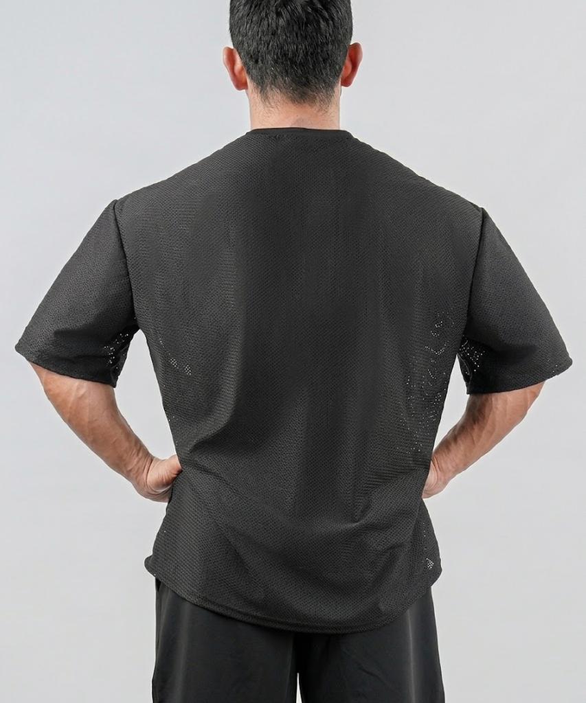 Diteomindeu [Ns Mesh] Black Plain Oversized Fit