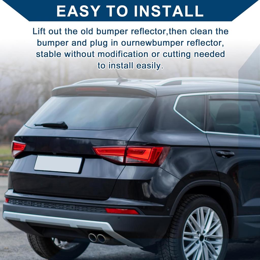 No.5216452100 Bumper Reflector for Toyota Yaris 2012-2014 Without Sport Bumper/Rear Left Bumper Reflector Side Marker/Durable ABS / 1 Pc Red