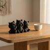 Kreative Drei-Katzen-Statuen 3D-gedrucktes Katzenornament Niedliche Schreibtisch-KatzenDekorationen Schlafzimmerdekor