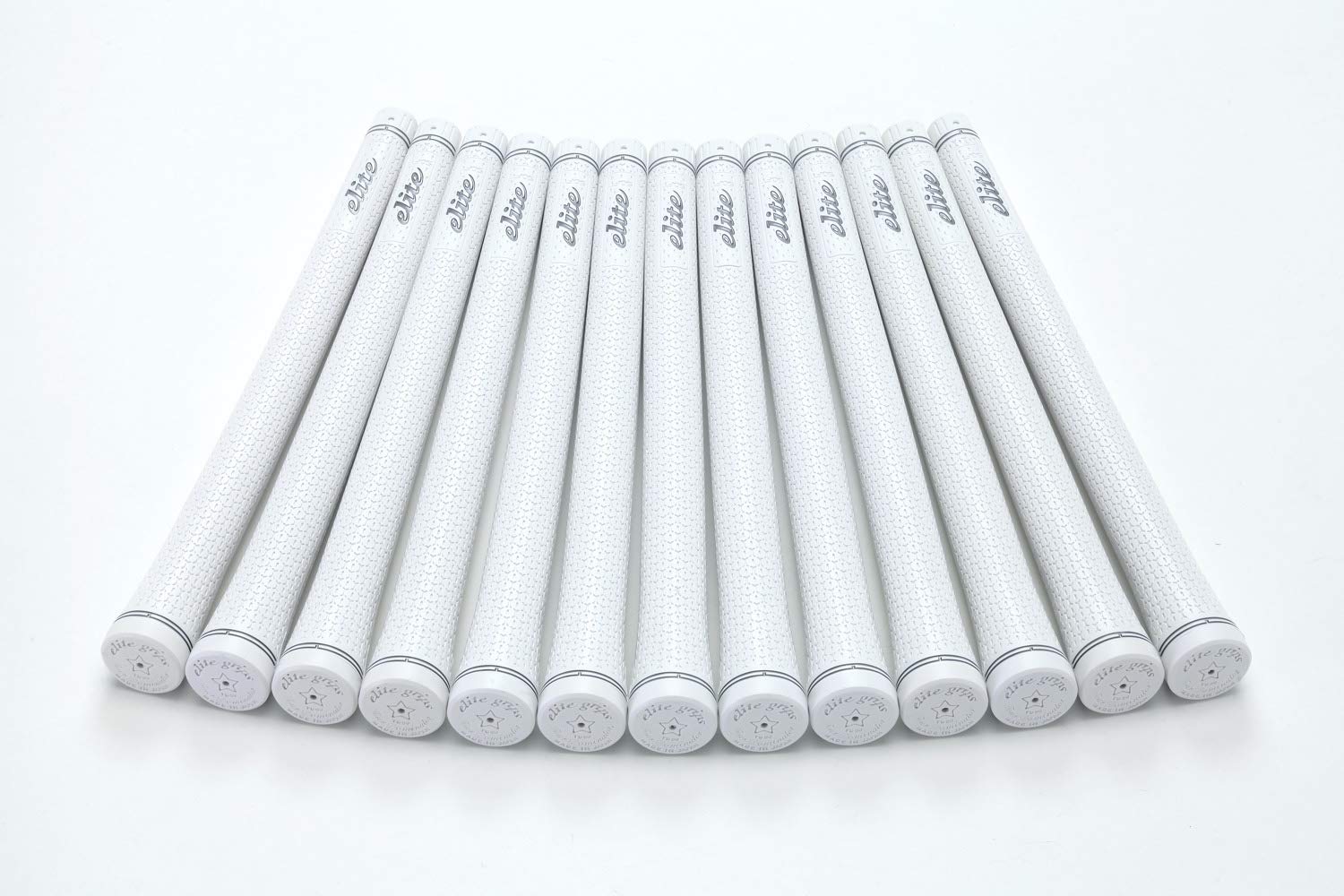 

elitegrips Гольф Грипсы TD50 SOFT Серебристые с задней линией Набор из 13 штук, Белые,
