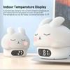 Kawaii Bunny Digital Alarm Clock Cartoon Rabbit USB Electronic Desk Clock Bedrooms Timer Bedside for Kids Small Room Decor