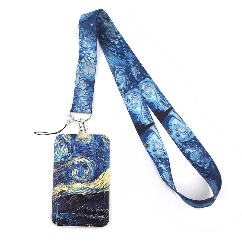 Yoga Sakura Credential Holder Little daisy Lanyard for Key Cute Neck Strap Card ID Badge Holder Key Chain Accessories Wholesale