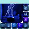 Stylish 3d Anime Usb Night Light Featuring Luffy And Pirate Crew Perfect For Gifts And Decor