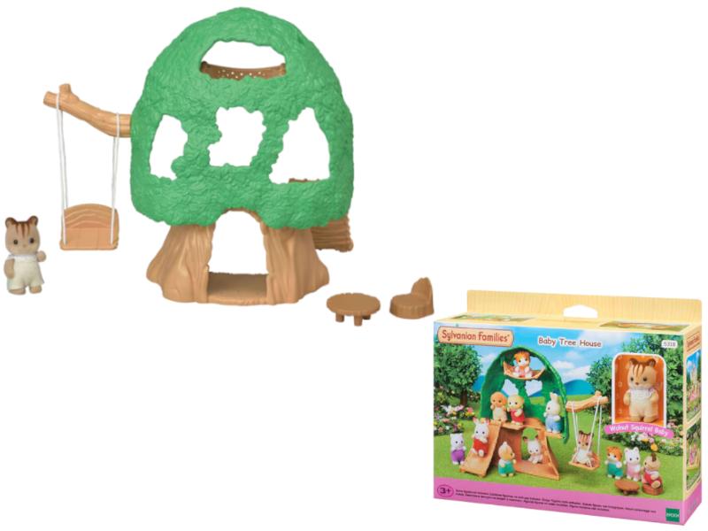 Famílias Sylvanian 5318 casa na árvore da creche 3+