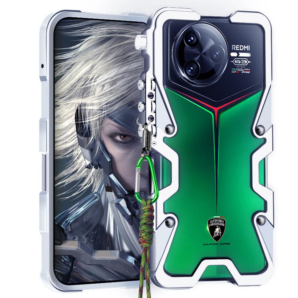 Pro Xiaomi Redmi K80 Pro 5G/Poco F7 Ultra 5G Nárazník Pouzdro Hliníková Slitina Kovový Kryt na Telefon se Šňůrkou