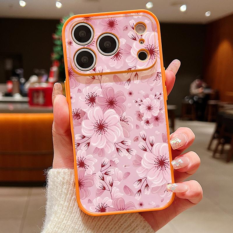 Full Screen Peach Blossoms Case For iPhone 17 Pro Max Magnetic For Magsafe Skin Feeling Cover For iPhone 16 15 14 13 Pro Max