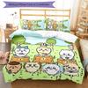 3pcs Chiikawa1 Pattern Bedding Set Duvet Cover Set Includes Duvet Cover &pillowcases, Perfect All Season Bedroom Decoration & Gift