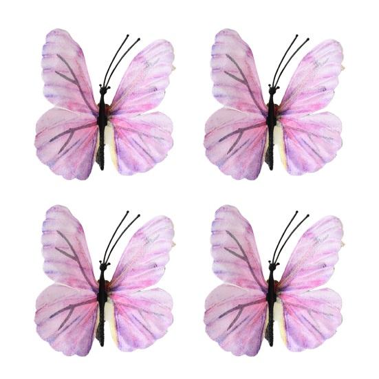 4 Pcs 3D Butterfly Wall Stickers Colorful Butterflies Wall Decal Removable Wall Art Murals for DIY Crafts Home Office Party Bedroom Decoration