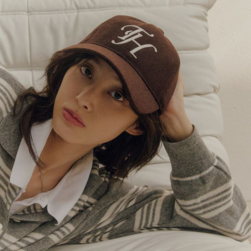 TRAFFIC HARMONY WOOL BLEND TH APPLIQUE LOGO DEEP-FIT BALLcap_brown