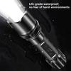 Camping Flashlight High Compact Size Waterproof Brightness Zoomable Long Irradiation Distance Aluminum Alloy