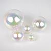 Iridescent Transparent Ball Cake Decorations In White & Pink