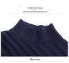 Plus Size Women's Batwing Sleeve Ribbed Knit Sweater with Half-High Round Neck