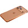 For iPhone 17 Pro Metal Clear Case Safety Lock Matte Anti-Fingerprint Back Cover