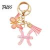 The Zodiac Charm Keychain Pendant, with Butterfly Metal Keyring Tassel, for Handbag Backpack Bag Pendant For Bags