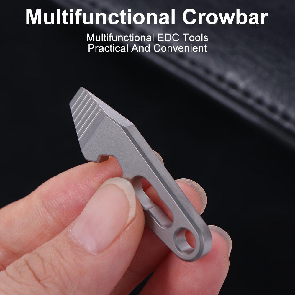 Titanium Zinc Zinc Alloy Mini Pry Bar Durable Small Tools Hexagon Wrench Keychain Pendant Outdoor Multitool