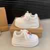 Platform White Shoes Women's Spring and Summer New Small Height Increase Muffin Versatile Casual Sports Board Shoes