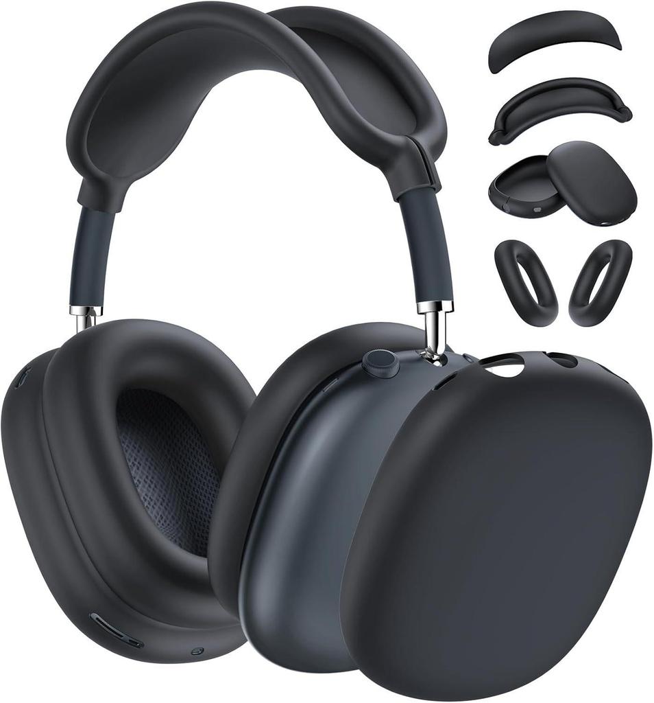 Solid Color Silicone Protective Case for AirPods Max - Over-Ear Soft Shell Cover