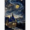 Diamond Painting Hair Diamond Painting Round Diamond Full of Diamonds Starry Night Starry Sky Van Gogh Famous Painting Diamond Embroidery DIY